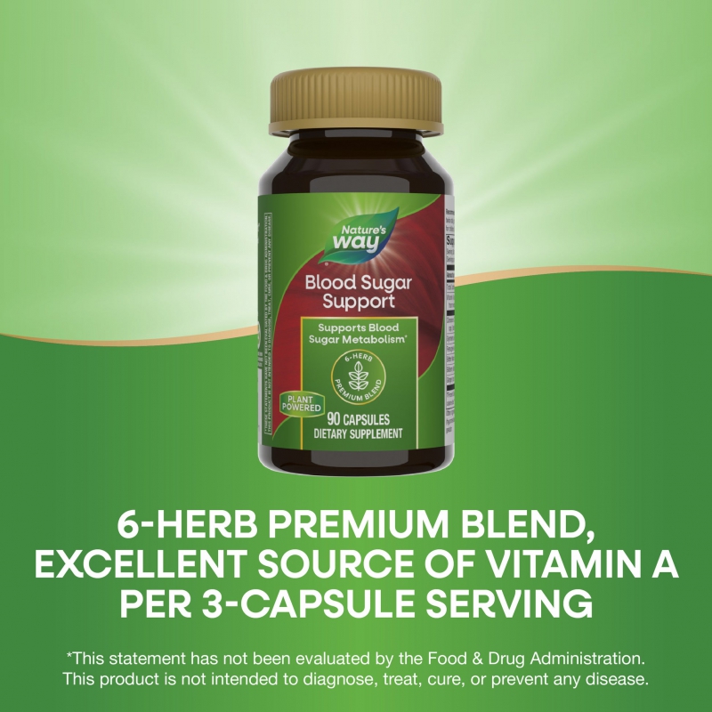 Blood Sugar Premium Blend 90 capsulas veg. marca Nature´s Way - Imagen 3