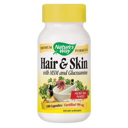 Formula para Cabello y Piel (Hair & Skin with MSM and Glucosamine) 100 Capsulas marca Nature´s Way