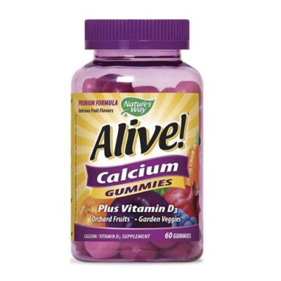 Alive! Calcio+Vitamina D3 (60 gomitas) marca Nature´s Way