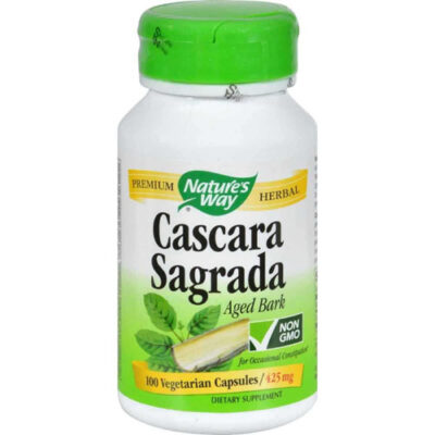 Cascara Sagrada 100 capsulas vegetales marca Nature's Way