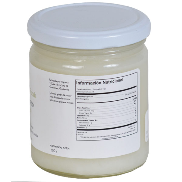 Aceite de Coco Orgánico 210 grs - Mother Nature Foods - Imagen 3