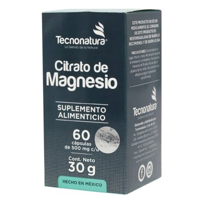 Citrato de MAGNESIO 500mg -  60 Capsulas