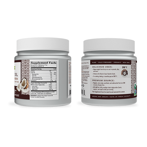 Aceite de Coco Premium 16 oz Extra Virgen Orgánico marca Nature´s Way - Imagen 2
