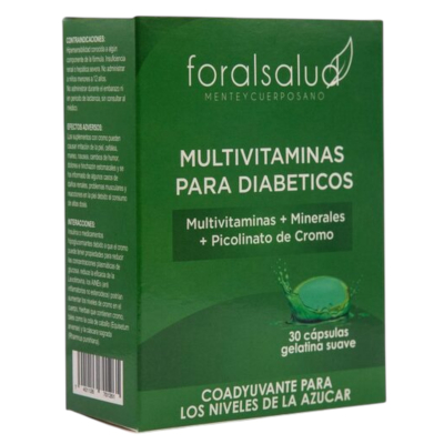 MULTIVITAMINICOS PARA DIABETICOS - 30 cápsulas de gel