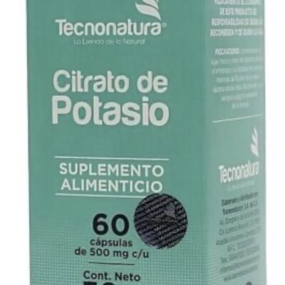 CITRATO DE POTASIO - 60 cápsulas de 500 mg