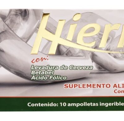 HIERRO - 10 ampolletas bebibles de 10 ml