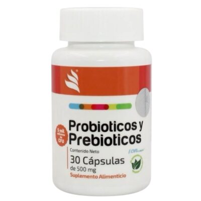 PREBIÓTICOS Y PROBIÓTICOS - 30 cápsulas de 500 mg
